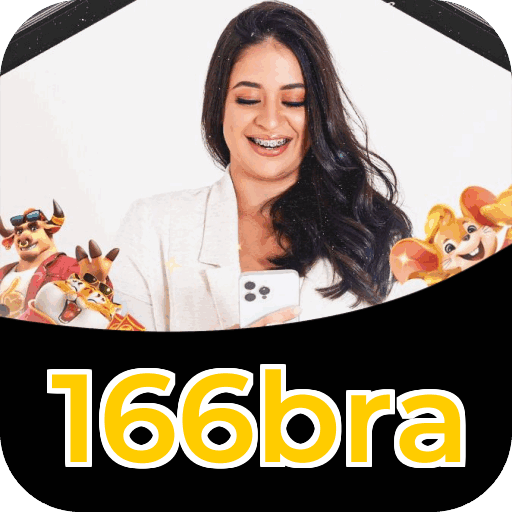 Interface do aplicativo 166bra mostrando jogos disponíveis no iOS e Android